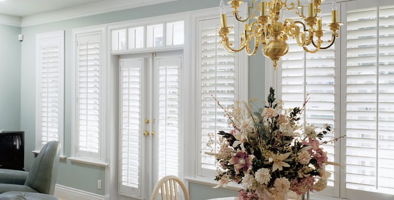 Houston sunroom polywood shutters